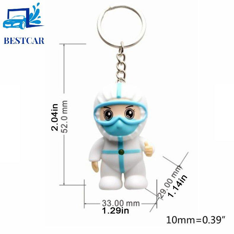 Anti-epidemic Souvenir White Angel Keychain Cartoon Nurse Keyring Pendant Toys