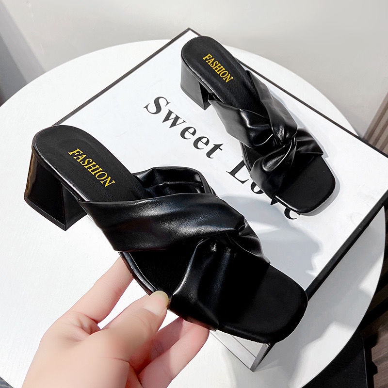 Dép cao gót XIELUAIZTA hở mũi thời trang cho nữ