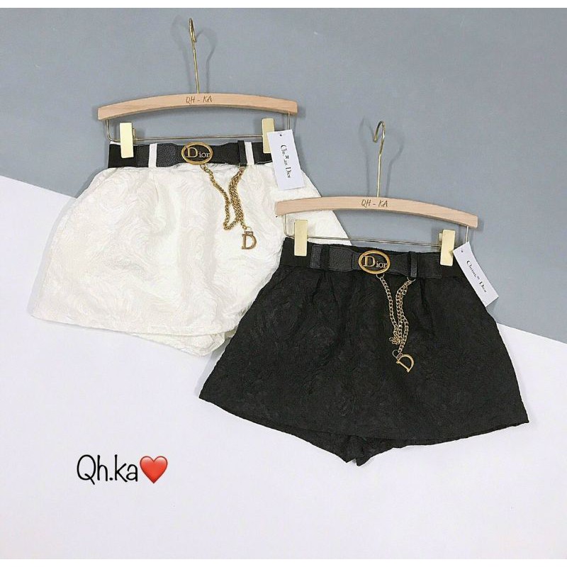 Chân váy hoa hồng đai xích hàng QCL1