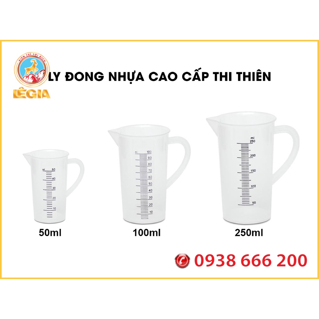 Ly Đong Nhựa Cao Cấp Thi Thiên ( 50ml,100ml,250ml )