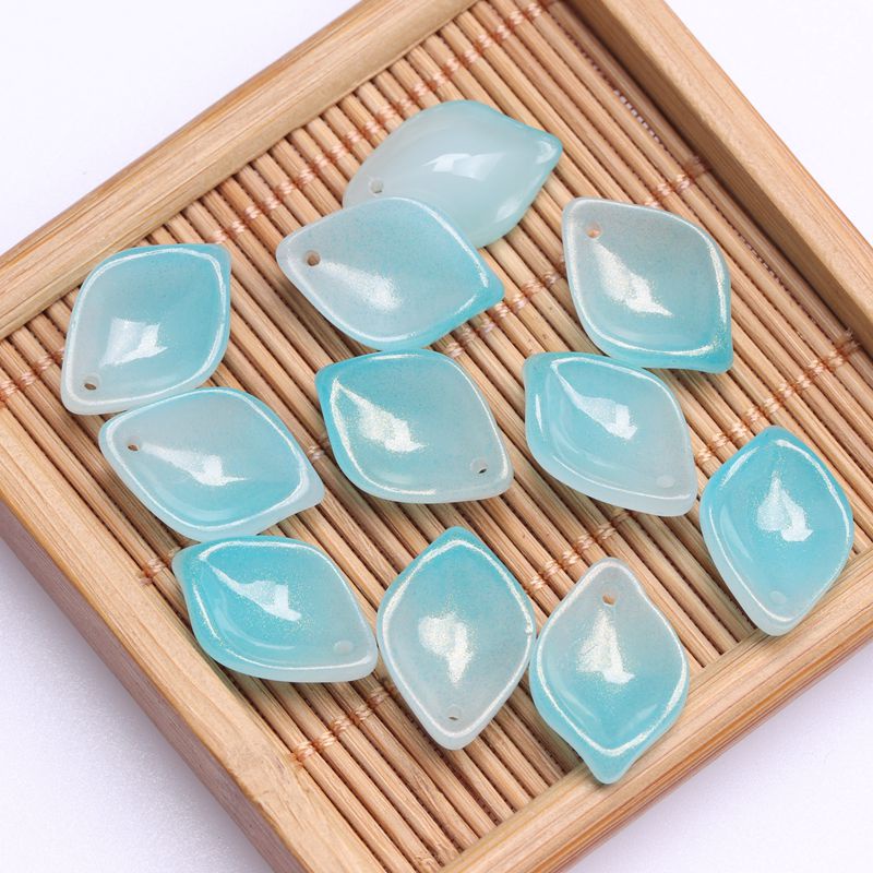 1 Bộ 10 Hạt Thủy Tinh Đầy Màu Sắc Màu Vàng Hồng / sapphire Làm Kẹp Tóc Cổ Điển Thủ Công diy