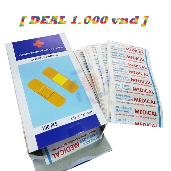 [DEAL 1K] 2 MIẾNG BĂNG KEO CÁ NHÂN MEDICAL