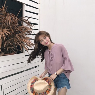 Áo sơ mi bánh bèo mẫu mới