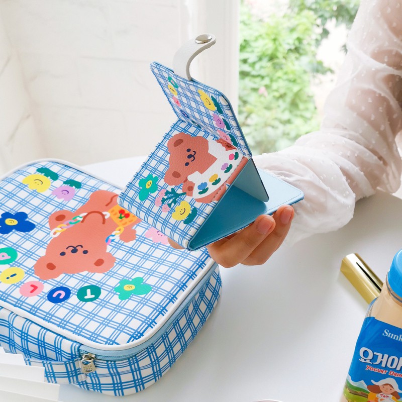 Gương Mini Cầm Tay Phong Cách Hàn QuốcMilkjoy - Bentoy Bear Siu Cấp Dễ Thương