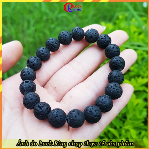 Vòng tay đá phong thủy màu đen hợp nữ nam mệnh thủy mộc, Vòng may mắn tài lộc - Luck Ring