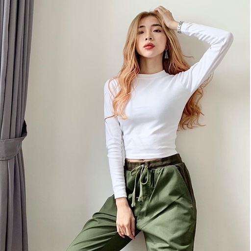 Áo croptop TAY DÀI Xám chính hãng AGE2X hàng VNXK CHẤT LƯỢNG CAO