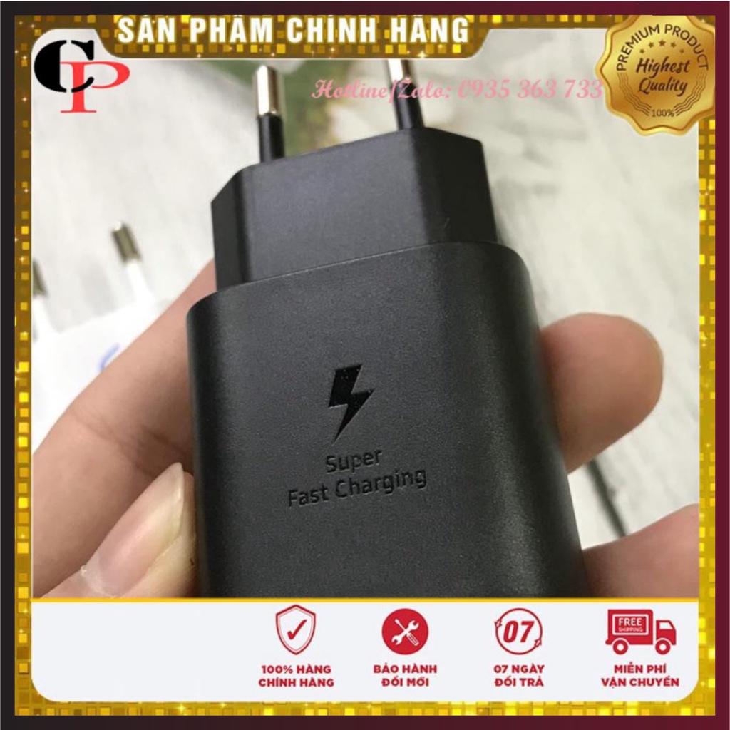 Củ sạc samsung 25W 💖 CHÍNH HÃNG 💖 Cục sạc nhanh 25W Samsung S20 Plus - Hàng Chính Hãng