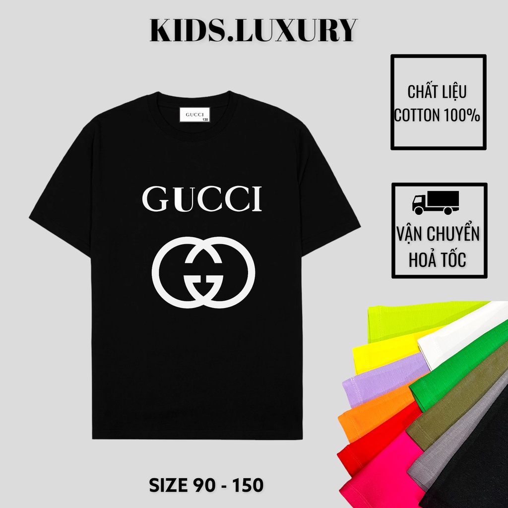 Áo thun cho bé gucci bé chất cotton 4c unisex, KIDS.LUXURY