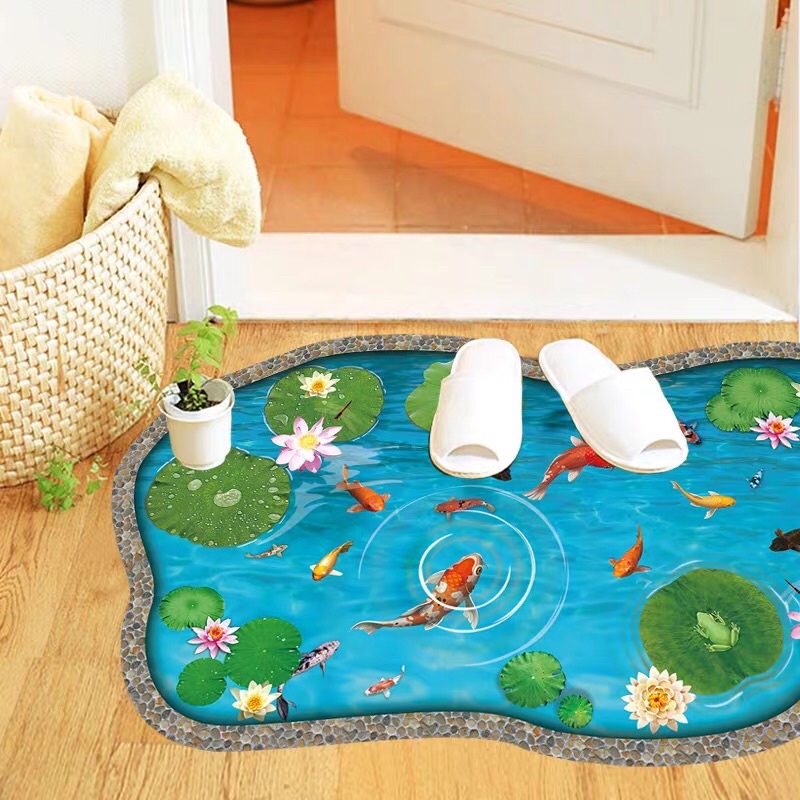 Decal bể cá 3D dán nền không thấm nước .