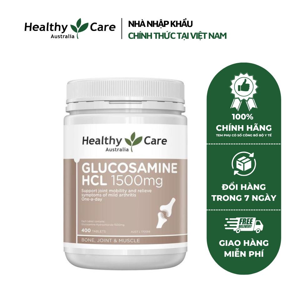 Viên uống Khớp Glucosamin HCL 1500mg Healthy Care Úc 400 Viên