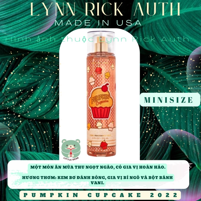 PUMPKIN CUPCAKE - Xịt Thơm Toàn Thân Body Mist Bath & Body Works