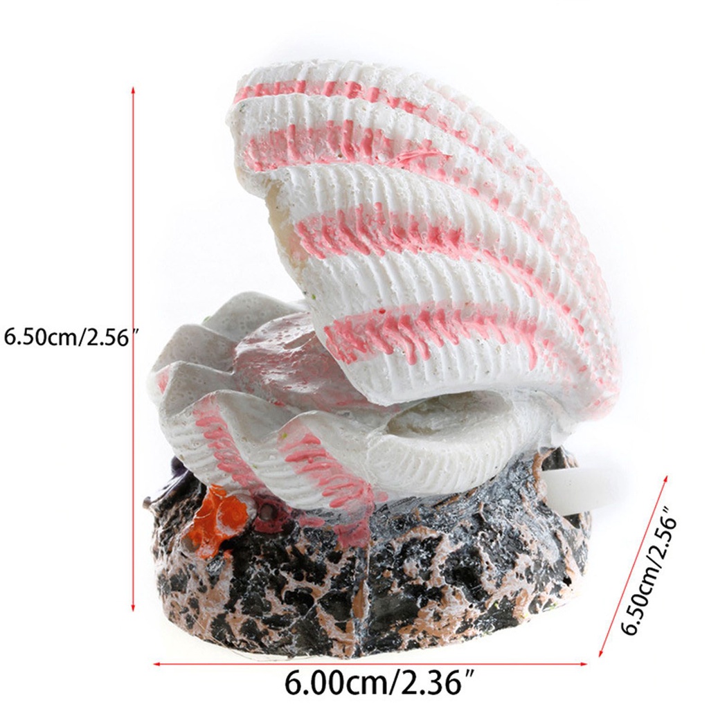 Đồ chơi san hô/ vỏ sò thổi bong bóng bơm oxy trang trí bể cá