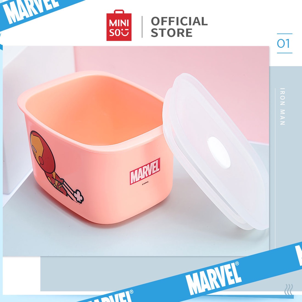 [Mã LIFECPMALL giảm 12% đơn 250K] Hộp nhựa bento Miniso in hình Marvel 400ml - Hàng chính hãng