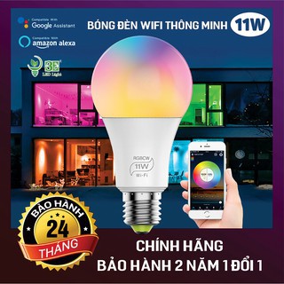 BÓNG ĐÈN LED BULB SMART LIGHT 3E 11W ĐIỀU KHIỂN BẰNG WIFI SIÊU SÁNG ĐA SẮC MÀU RGB GIÁ TỐT