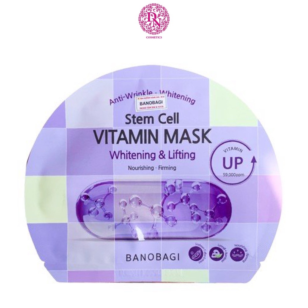 Mặt nạ dưỡng sáng da Banobagi Stem Cell Vitamin Mask (1 Miếng Lẻ)