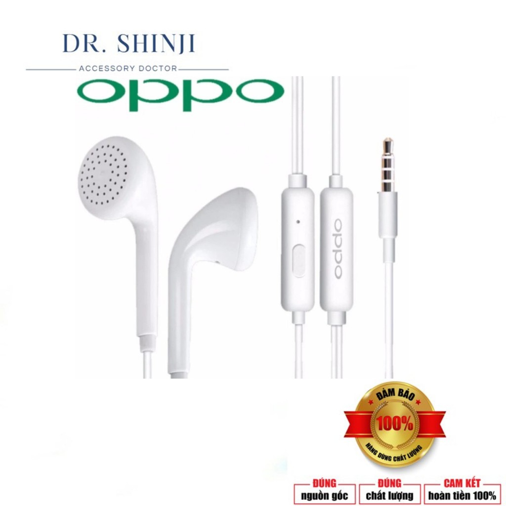 Tai Nghe OPPO Zin Chống Ồn tích hợp micro Giắc Cắm 3.5mm Dành Cho Oppo Xiaomi Huawei Vivo Bảo Hành 12 Tháng