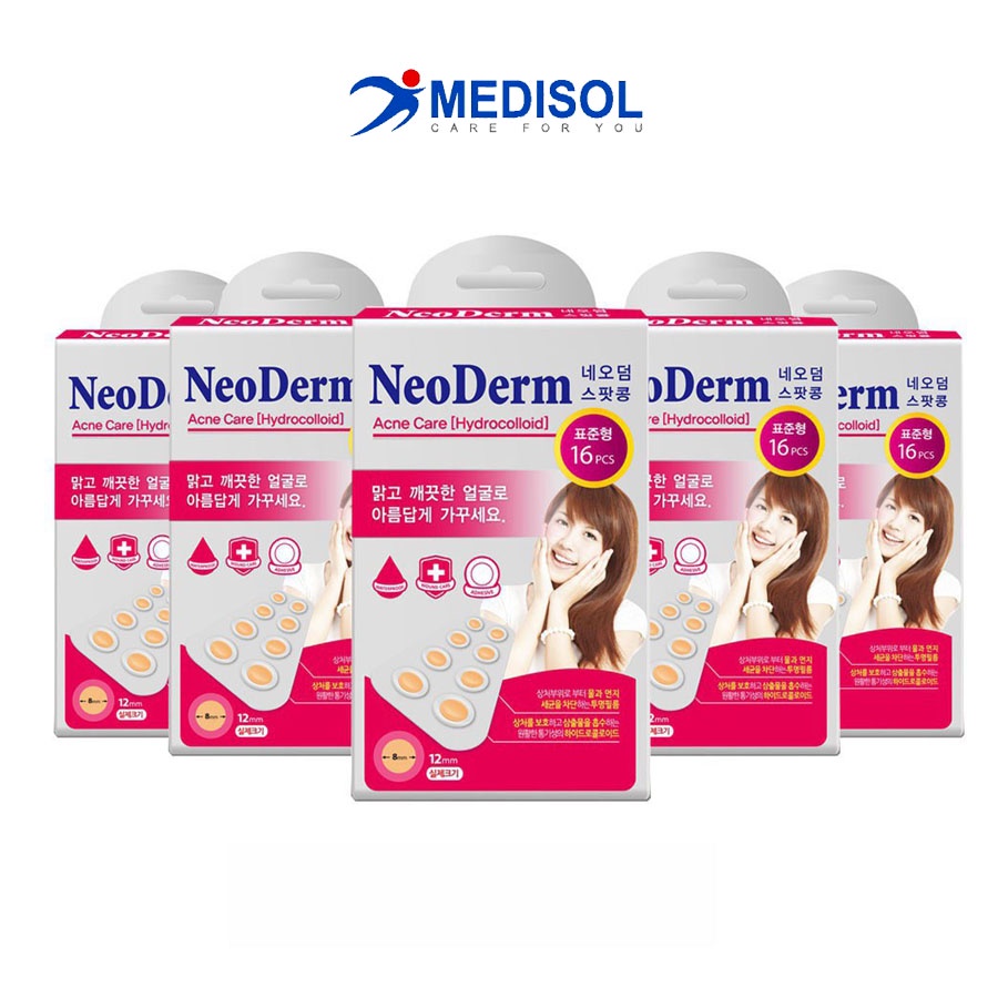 Miếng Dán Mụn Neoderm Ultra Thin 16 (hộp 1 size - 16 miếng) - Combo 5 Hộp