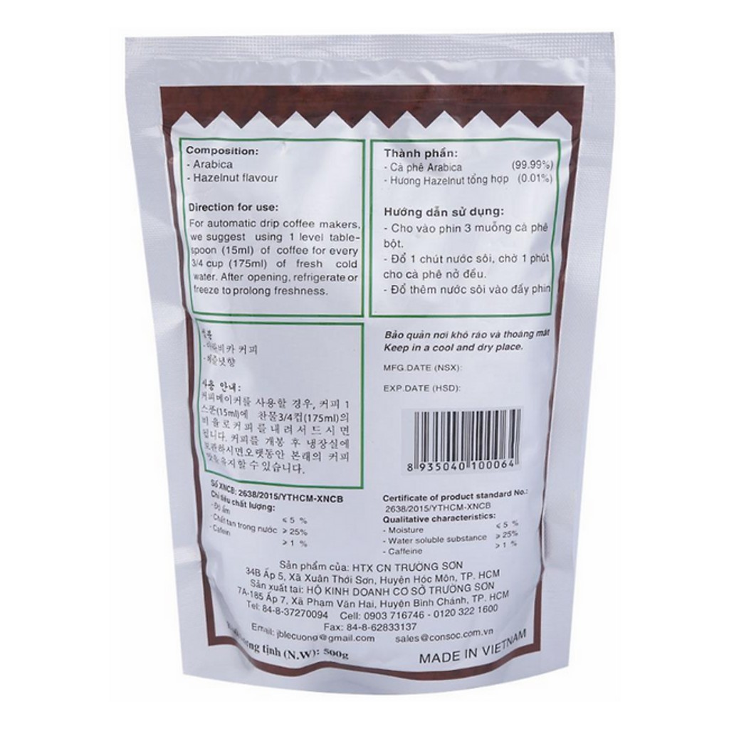 Cà phê Con Sóc Gói Nâu 500g | BigBuy360 - bigbuy360.vn