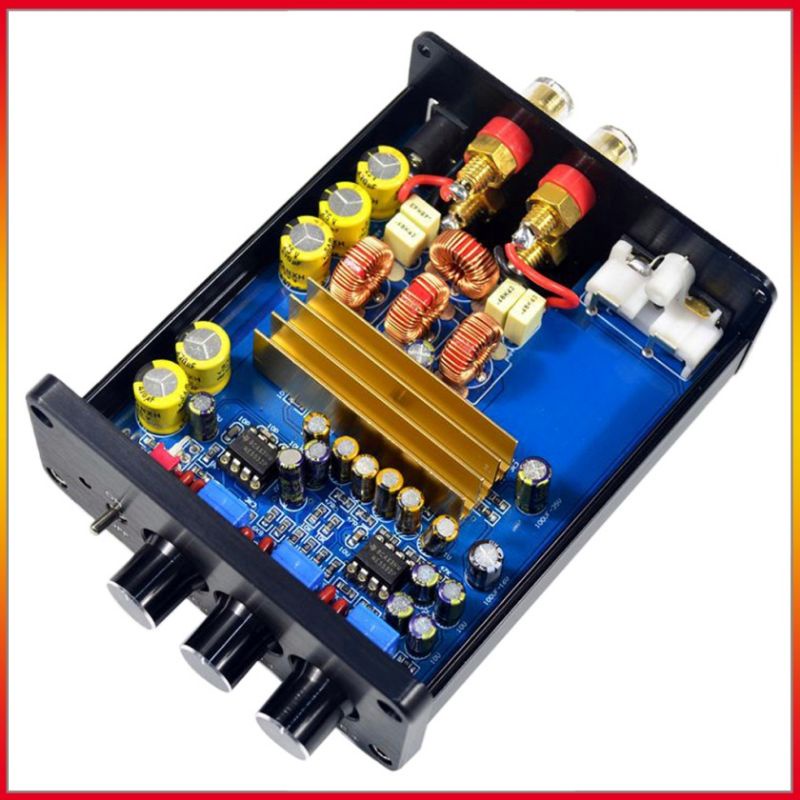 Bộ khuếch đại âm thanh nổi Hi-Fi 200W Mini 2.0 hạng D 2 kênh màu đen dành cho loa