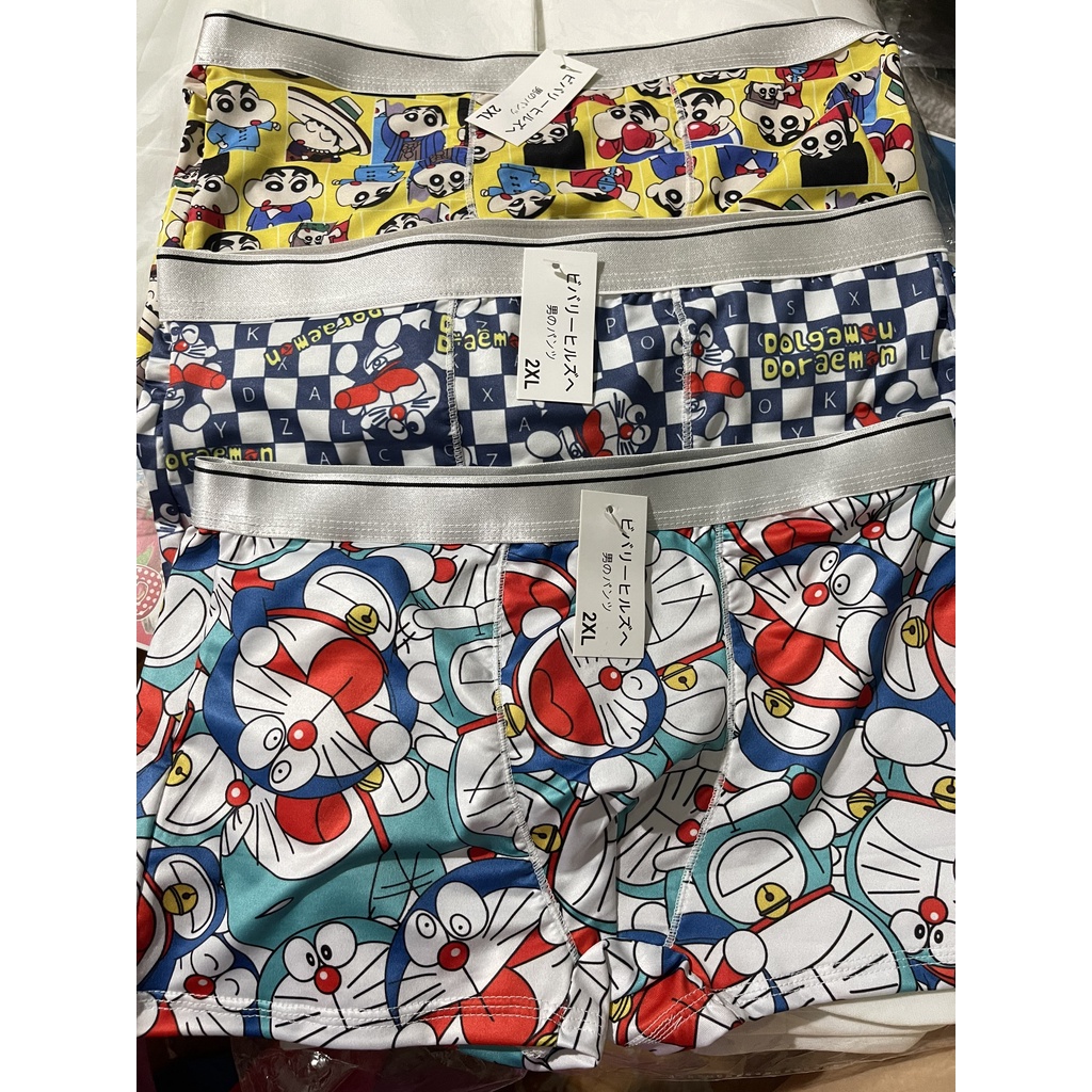 [Hộp 4 quần; Hộp 5 quần NGẪU NHIÊN ] boxer nam hoạt hình, quần sịp nam co giãn, thoáng mát siêu cute