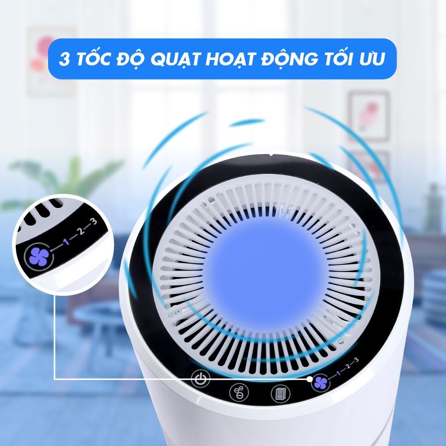 Máy lọc không khí Rozabi Compact 6011 thương hiệu Mỹ, bảo hành 12 tháng toàn quốc