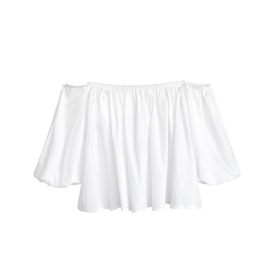 Áo trễ vai tay bồng nữ áo kiểu bánh bèo tay phồng LD018
