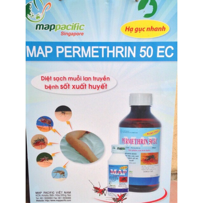 Thuốc muỗi Anh: Permethrin 50EC/ Chai nhựa 1000 ml