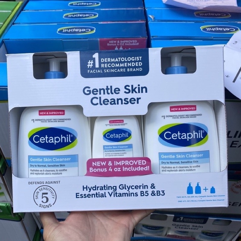 CETAPHIL - BỘ 3 CHAI SỮA RỬA MẶT & TOÀN THÂN CETAPHIL GENTLE SKIN CLEANSER