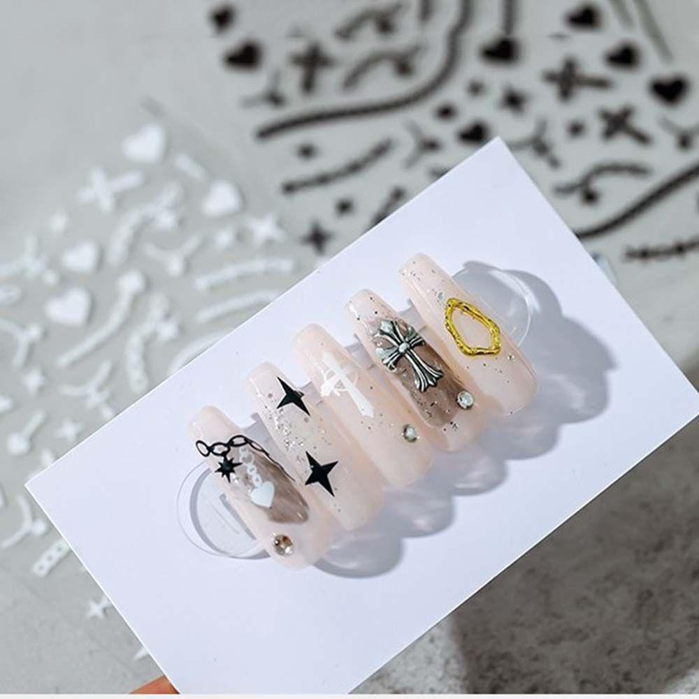 Miếng Dán Trang Trí Móng Tay 5D Đơn Giản Thời Trang