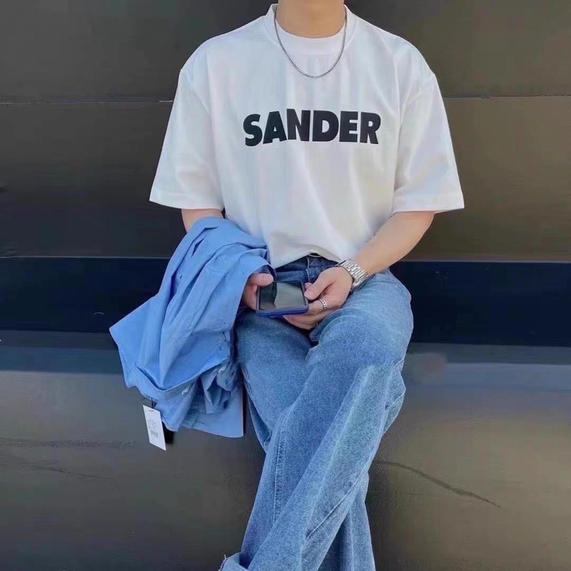 ÁO THUN TAY LỠ COTTON SANDER UNISEX NAM NỮ (hình chụp thật)