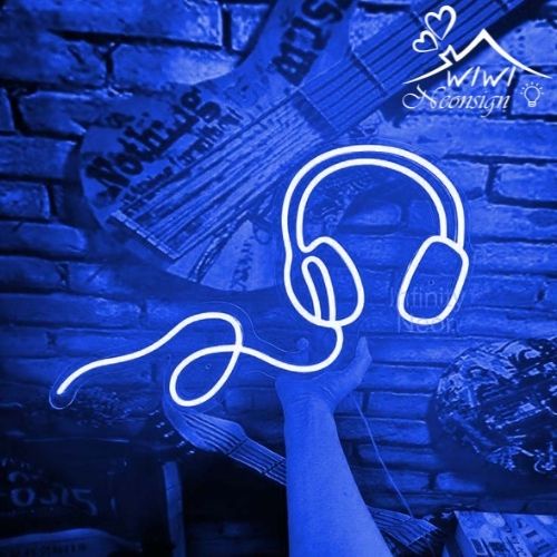 Đèn led neon hình tai nghe | 28x25 cm | Đèn led neon theo yêu cầu trang trí decor quà tặng cực chất