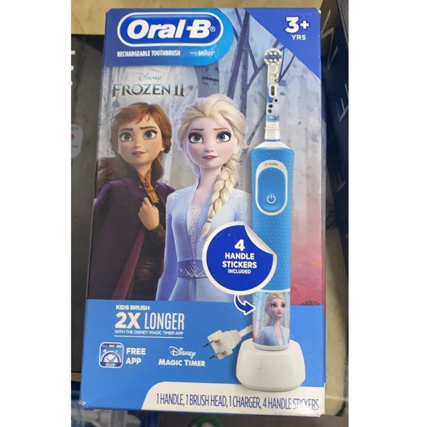 Bàn chải điện trẻ em Oral-B Frozen II Rechargeable Toothbrush cho bé từ 3 tuổi