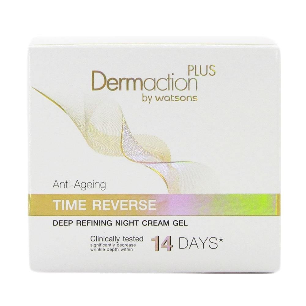 Gel Dermaction Plus By Watsons Anti-Ageing Time Reverse Deep Refining Night Cream Cấp Ẩm Ban Đêm45ml