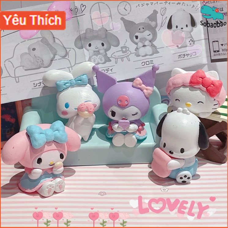 Sanrio Đồ Chơi Mô Hình Nhân Vật Hoạt Hình Melody Hello Kitty Chó Cinnamon Dog Tai Dài diy