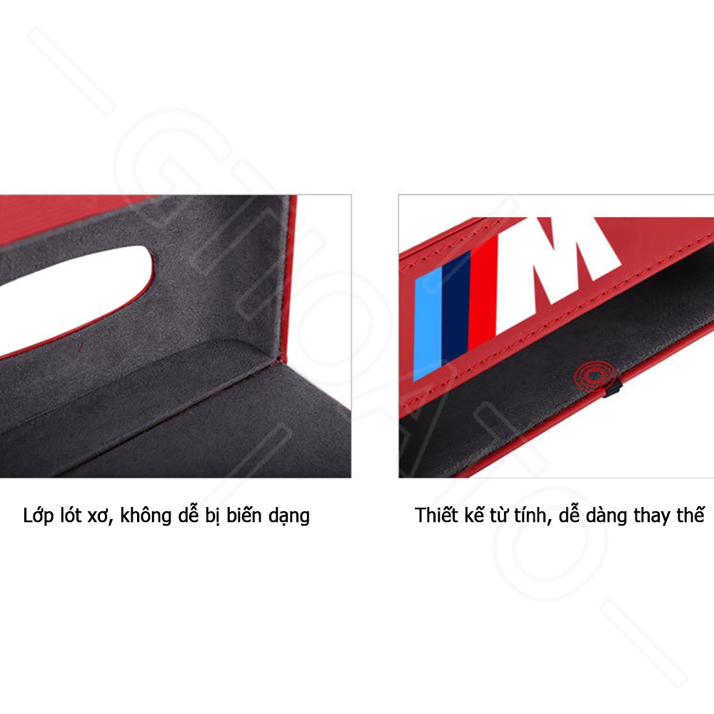 GTIOATO Cho Bmw M Hộp Đựng Khăn Giấy Ô Tô HộP ĐựNg GiấY ĂN TrêN Ô Tô HộP ĐựNg GiấY TrêN Xe Ô Tô Hộp Khăn Giấy Ô Tô HộP ĐựNg Đồ TrêN Ô Tô Trang Trí NộI ThấT Ô Tô Cho BMW X4 E46 E90 F30 F10 1 X2 8 118I 320i M4 E60 218i X5