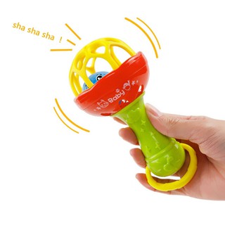 1 pcs Fun games baby soft rubber teether rattle rod multi-functional baby rattle stick with teether baby hand holding toy
