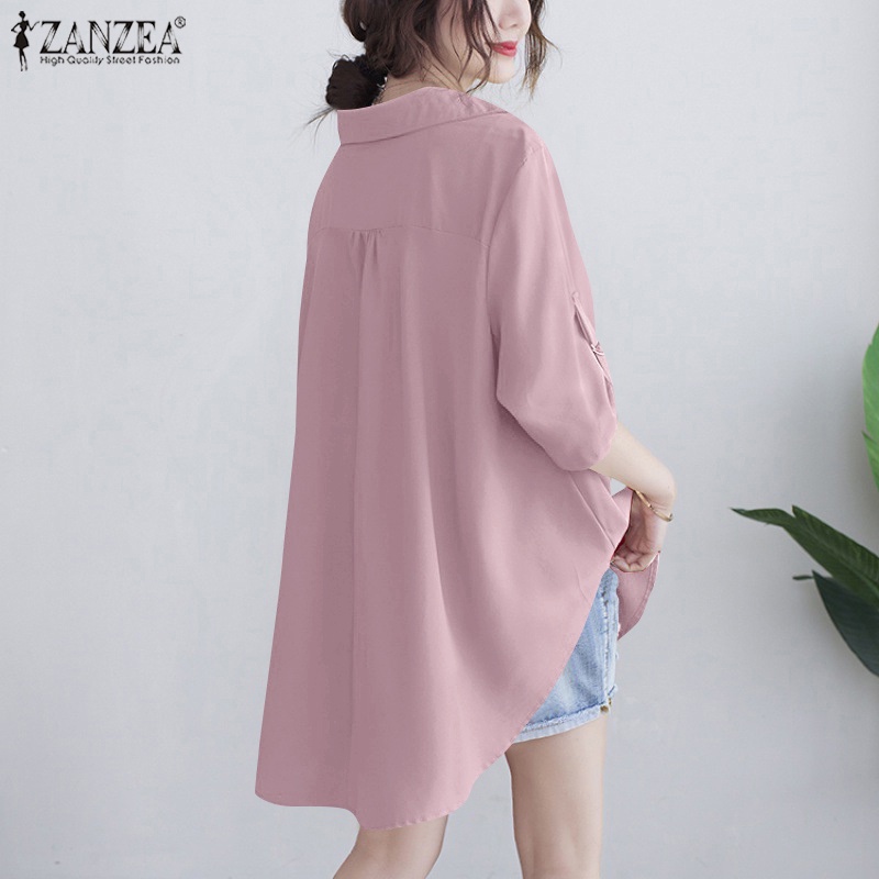 Zanzea Áo Nữ Tay Lửng Cổ Chữ V Thời Trang Thanh Lịch