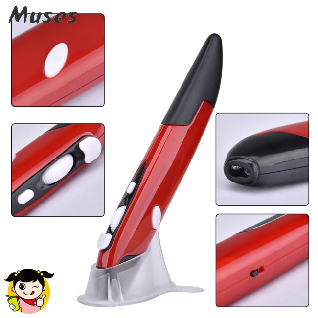 Muse07 Chuột bút laze hồng ngoại không dây 2.4G điện tử chuyên dụng thuyết trình Chuột viết tay