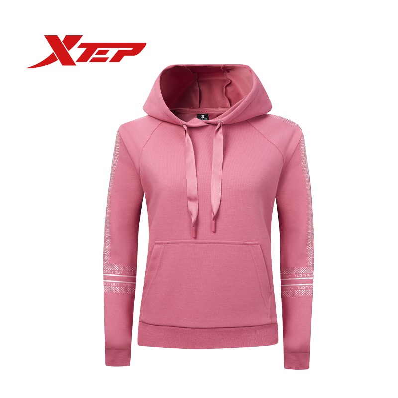 Áo nỉ nữ Xtep, dáng áo thể thao có mũ chui kiểu hoodie, chất liệu mềm giữ ấm tốt 980328930043