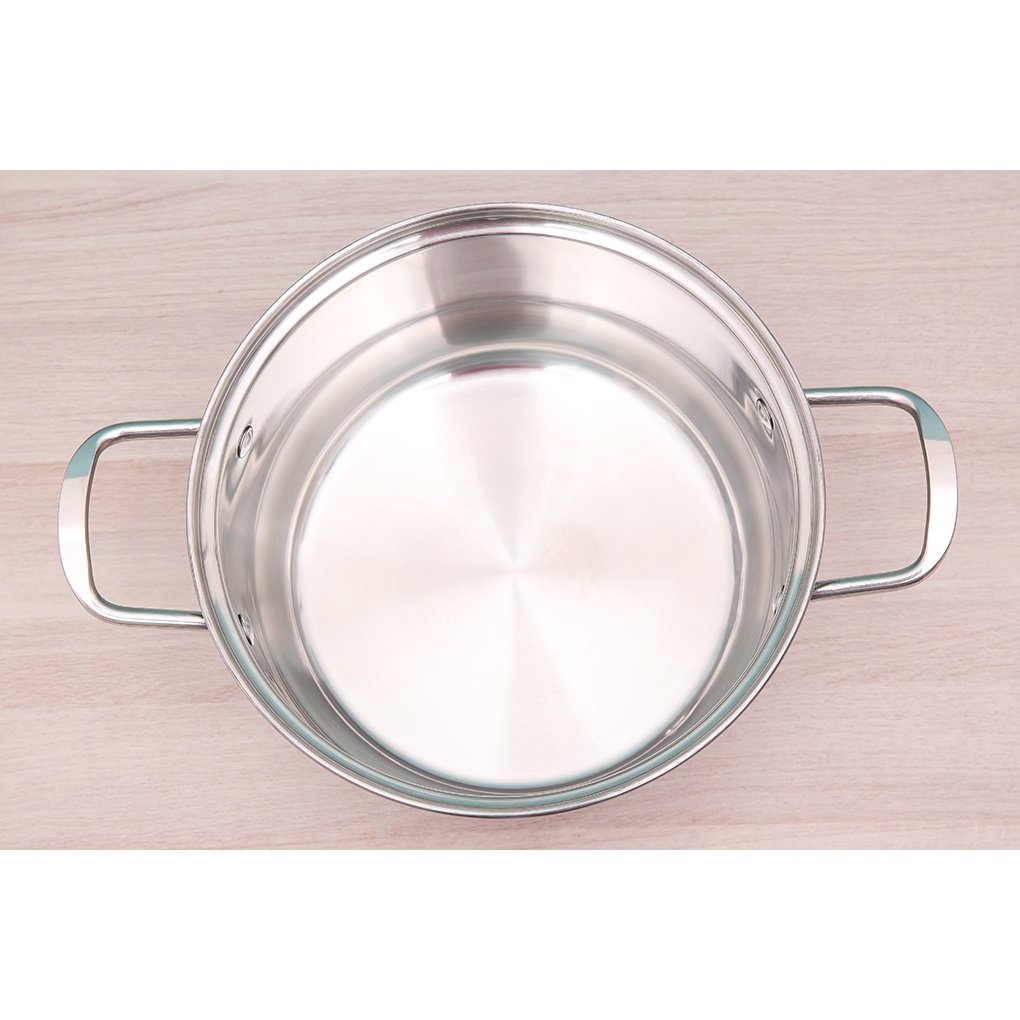 Nồi inox 5 đáy SUNHOUSE SHG788 lẻ size 16-20-24cm dùng trên mọi loại bếp - chính hãng SUNHOUSE