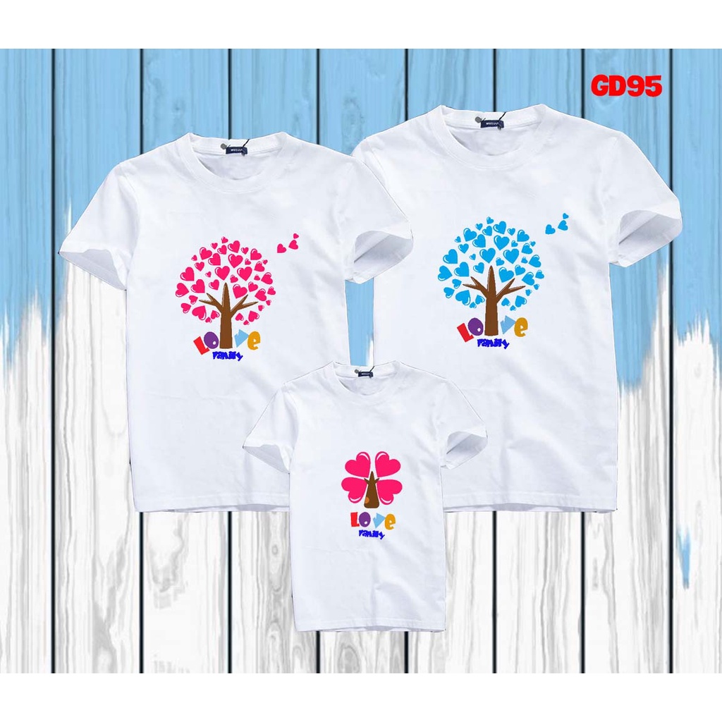 đồ đồng phục cho cả nhà in Tree Heart family -- [Giá niêm yết là giá của 1 áo]