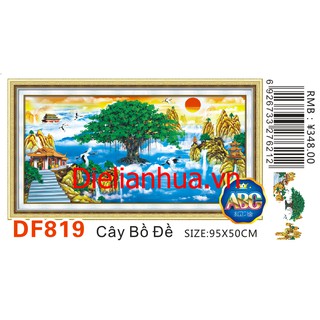 Tranh đính đá Cây Bồ Đề DF819 (95x50cm) chưa đính