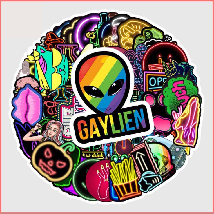 [Set 53 Cái] Sticker cute dán trang trí laptop, mũ bảo hiểm phong cách đường phố - MP.002