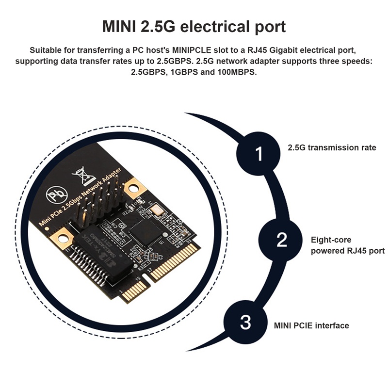 Thẻ Mạng PCIE 2.5G Gigabit Network Card RJ45 Server