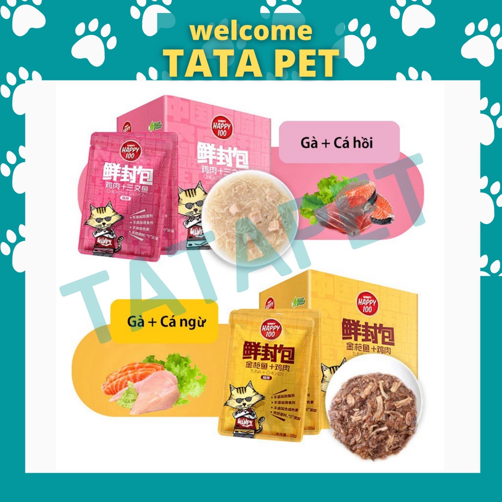 Pate cho mèo Wanpy Happy gói 70gr TATAPET