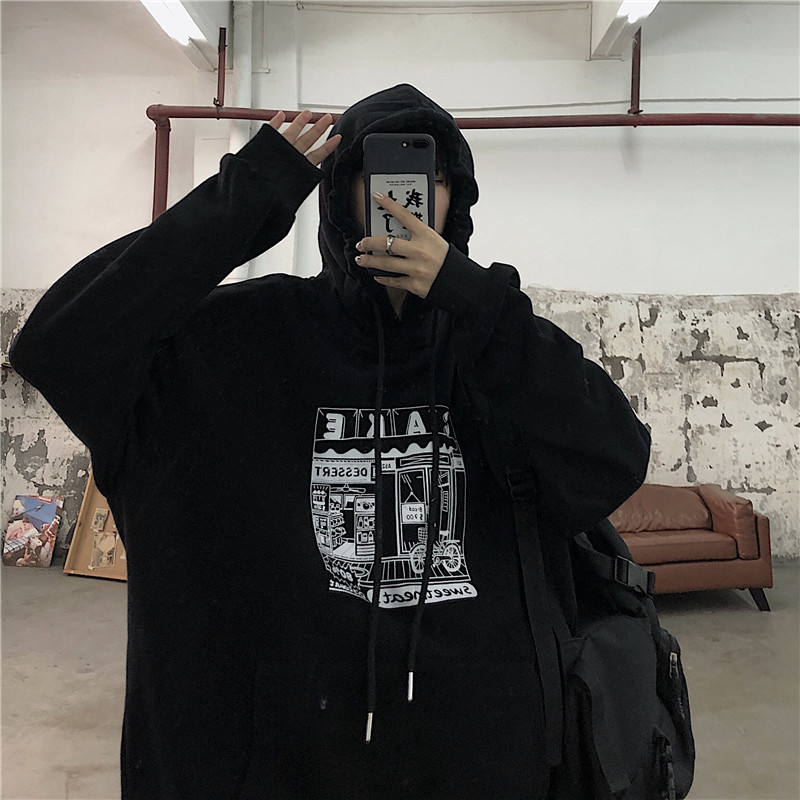 Áo Hoodie Form Rộng In Hình Hoạt Hình Phong Cách Hàn Quốc Dành Cho Nữ | BigBuy360 - bigbuy360.vn