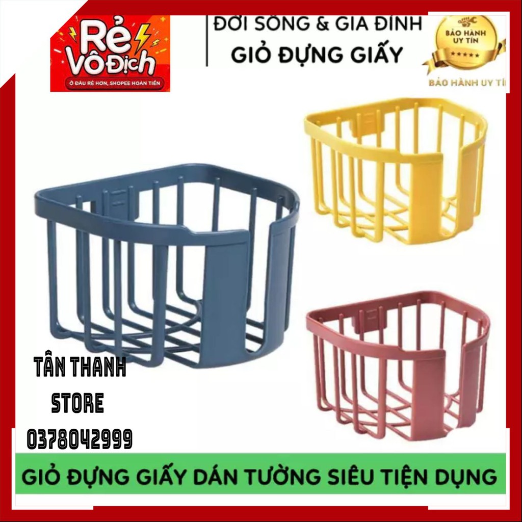 Giỏ đựng đồ đa năng giấy vệ sinh dán tường,Hộp Nhựa Đựng Khăn, Giấy vệ sinh nhà tắm Phòng Bếp đa năng