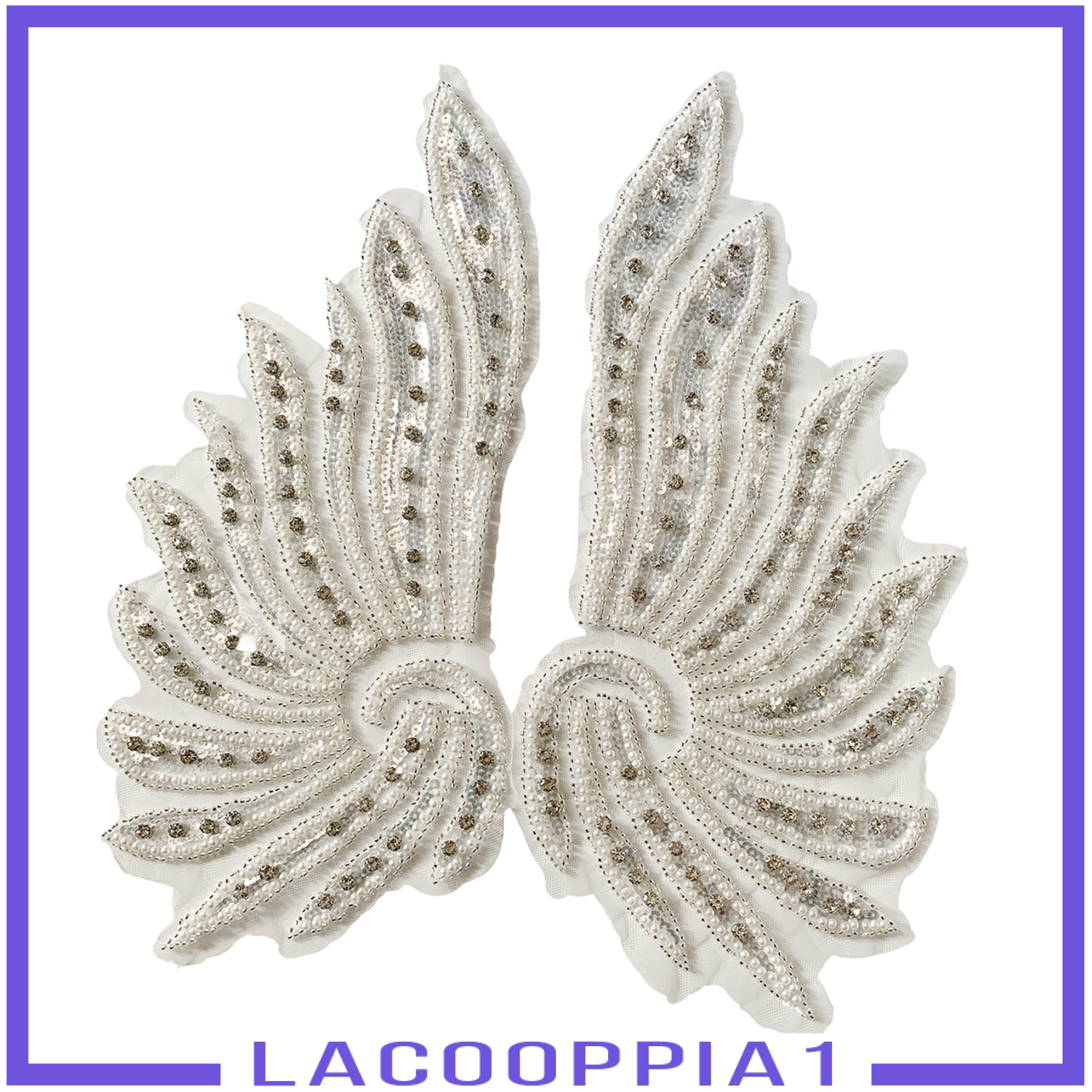 Miếng Vá Cổ Áo Hình Hoa Đính Hạt Cườm Lacooppia1