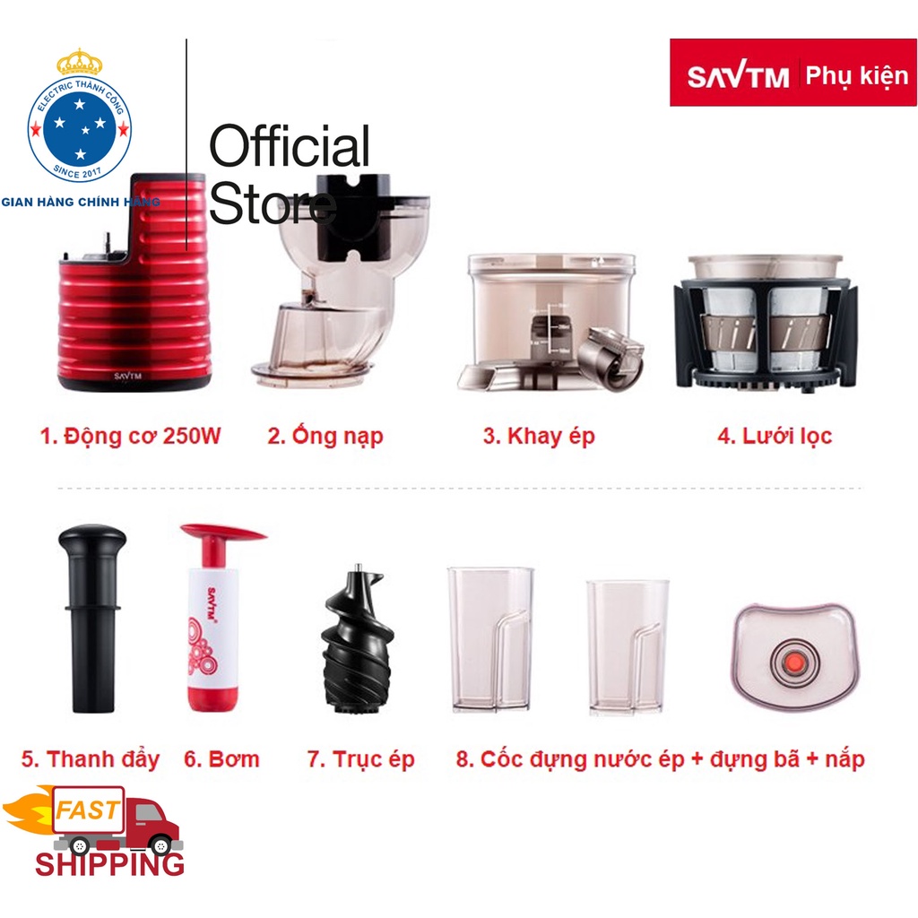 Phụ kiện máy ép chậm SAVTM JE31 - nhóm kích thước nhỏ