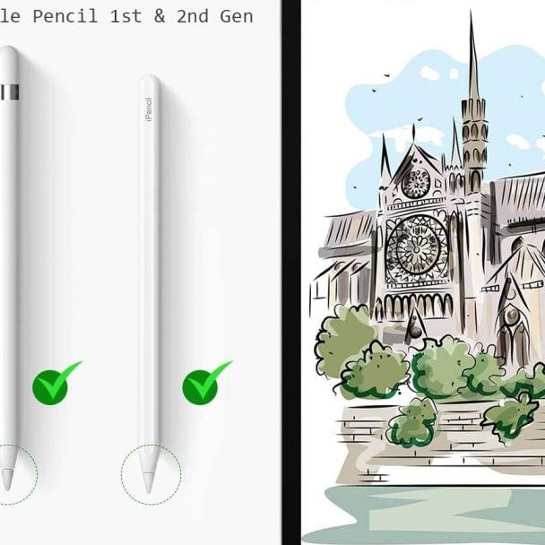 ➤ Đầu Ngòi Bút Cảm Ứng Apple Pencil Gen 1 & 2-1 pc Mềm Chống Trượt ➻